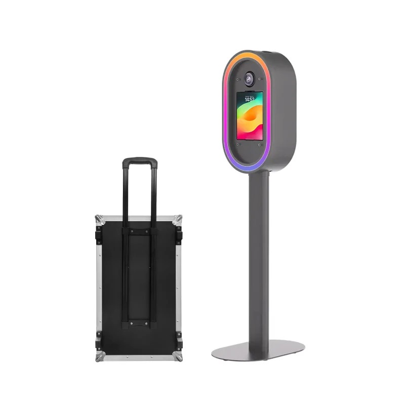 Photo Booth Machine - クイック組み立て式デジタル一眼レフフォトブース サルサ iPadフォトブースマシン プリンターカバーとスタンド付き（オプション）iP dセルフィーフォトブース