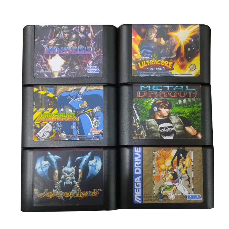 Sega Arcade Coin Pusher - レトロmdカスタムゲームカードGenesis16用16ビット用メガアーケードゲームコンソール完全統合チップ