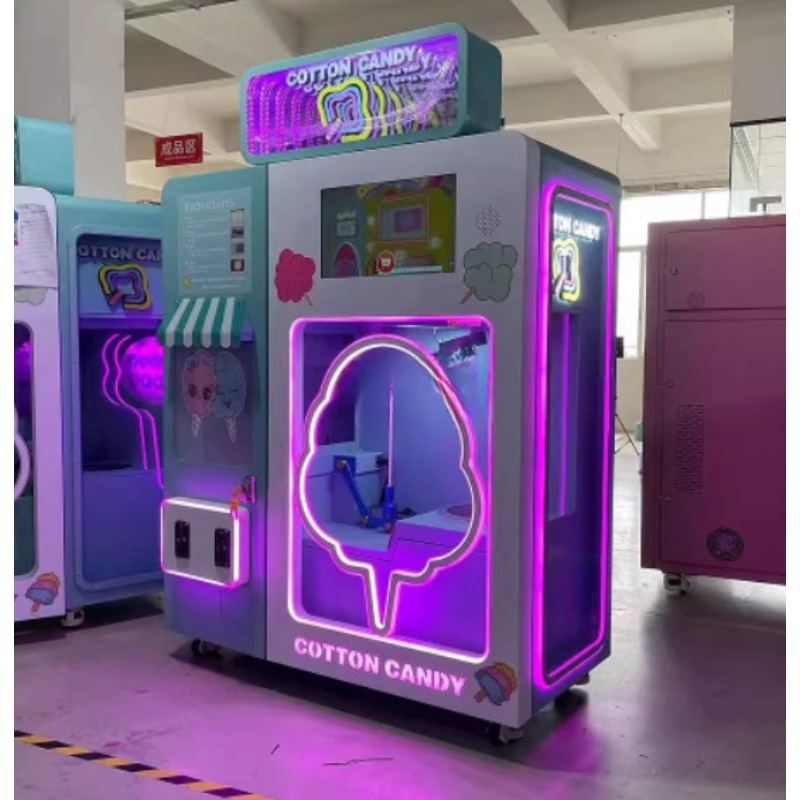 Candy Vending Machine - 工場直販 2026 FOB マルチスタイル コットンキャンディ自動販売機 商用自動支払い選択機能付き