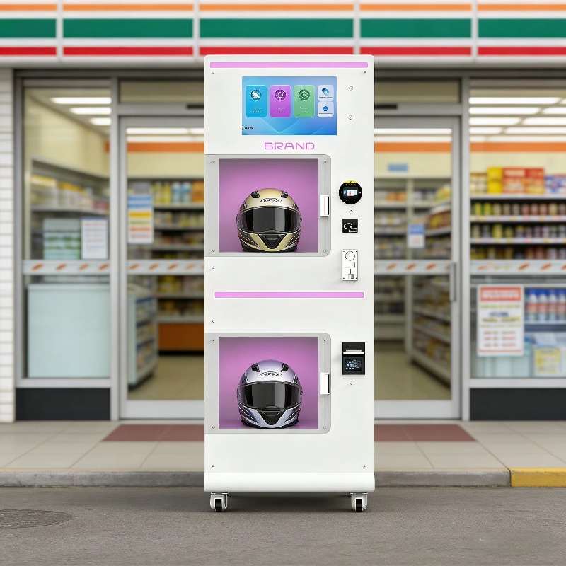 Vending Machine Qr Code - カスタムダブルウェアハウスヘルメット洗浄自動販売機タッチスクリーンSDKクレジットカードQRコード決済対応レーシングドライバー休憩エリア向け