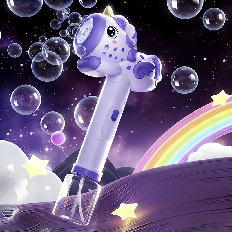 Bubble Gum Machine - 新しいユニコーン電動バブルガン自動石鹸泡発生器ライト付き夏の屋外パーティーゲーム用バブルマシン男の子女の子へのギフト