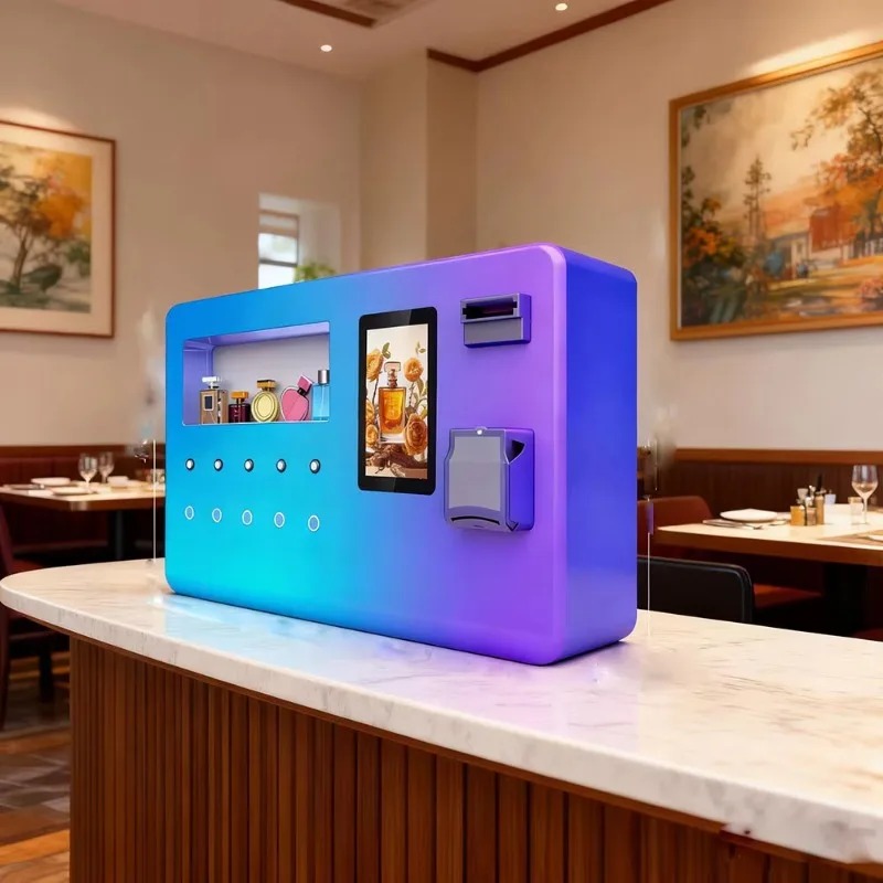 最新のカスタムミニデスクトップ香水噴霧販売機、タイのQRコー - Vending Machine Qr Code のレビューと価格