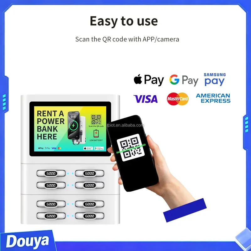 QRコード8スロットスキャンコードモバイル電源充電ステーショ - Vending Machine Qr Code のレビューと価格
