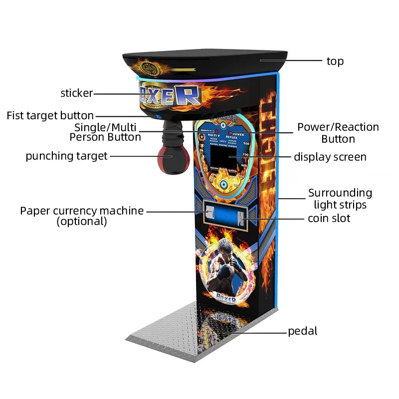 バー、ジム、アミューズメントセンター向けのカスタムコイン式ボ - Boxing Machine Arcade のレビューと価格