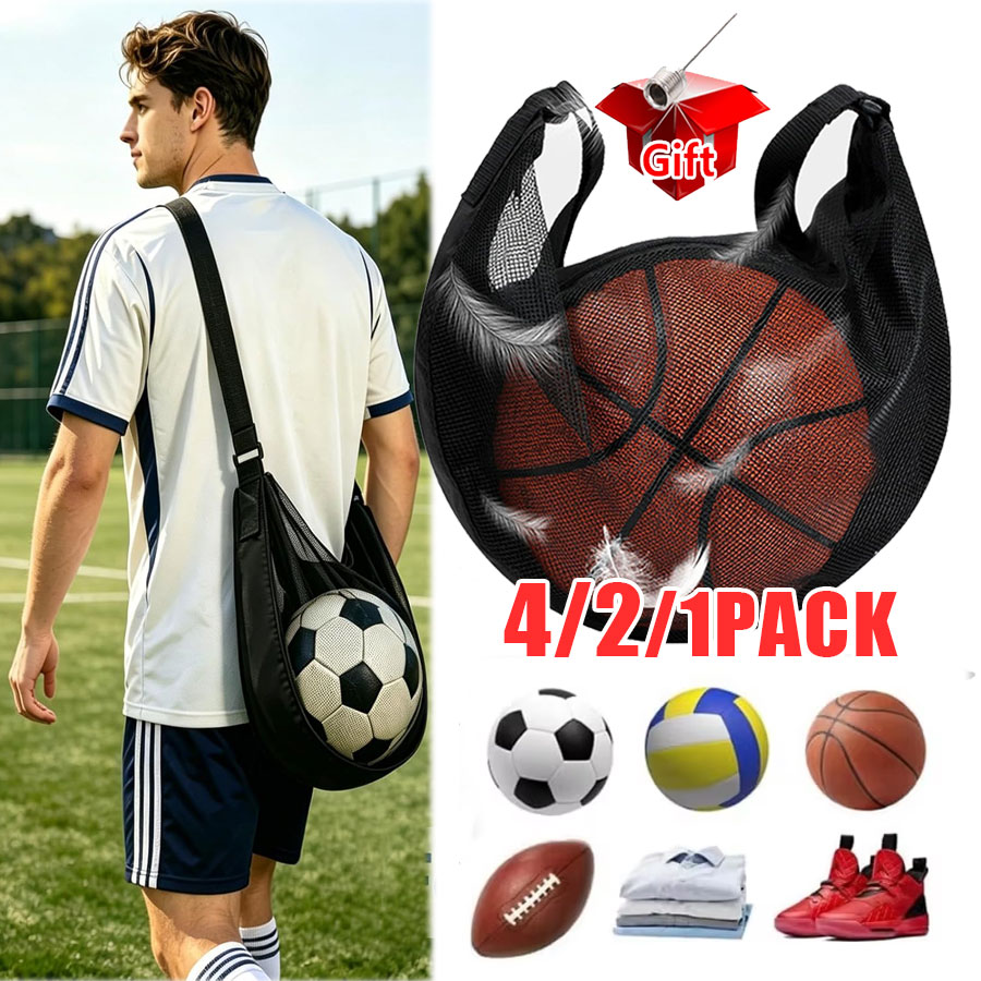 新しい 4/2/1 個の破れ防止メッシュシングルボールバッグ - Basketball Arcade Game のレビューと価格