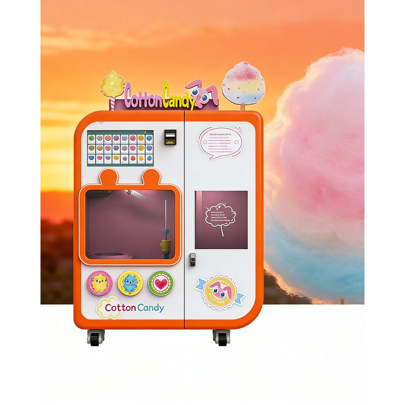 全自動綿菓子自動販売機（交換システム付き）業務用4種フレーバ - Candy Vending Machine のレビューと価格