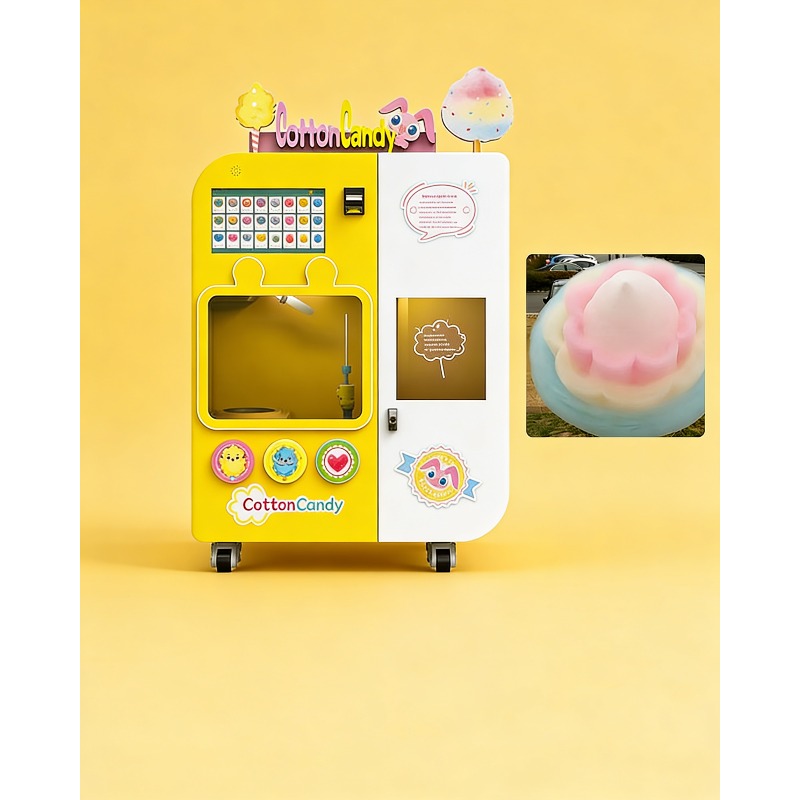 全自動綿菓子自動販売機（交換システム付き）業務用4種フレーバ - Candy Vending Machine のレビューと価格