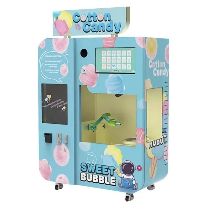 全自動綿菓子自動販売機（交換システム付き）業務用4種フレーバ - Candy Vending Machine のレビューと価格
