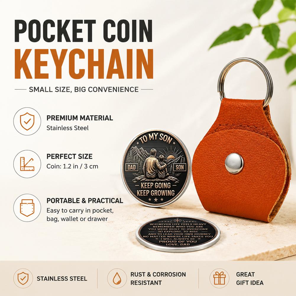 ポケットハグトークンギフト、息子、娘、兄弟への贈り物、革製キ - Token Coin Mechanism のレビューと価格