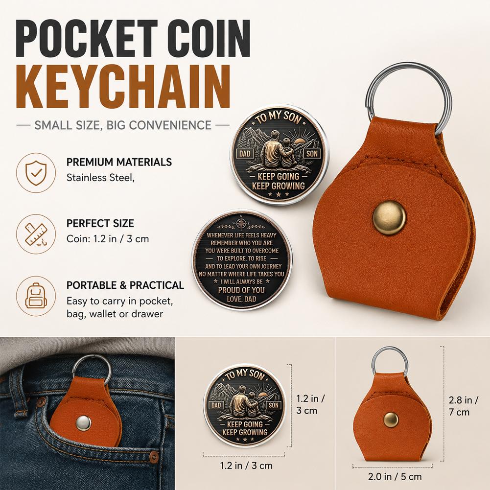ポケットハグトークンギフト、息子、娘、兄弟への贈り物、革製キ - Token Coin Mechanism のレビューと価格