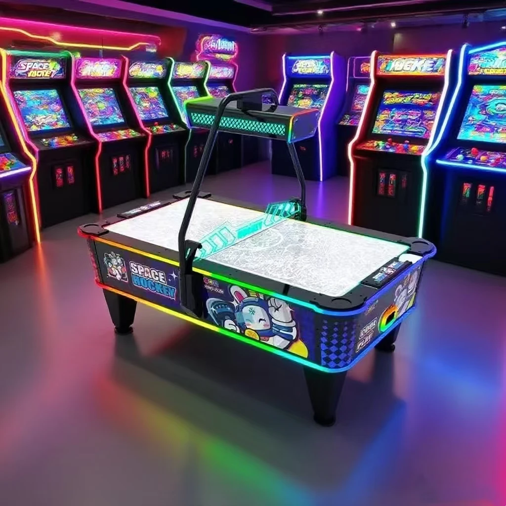 子供と大人向けのホッケーゲームマシン、2人用コイン式アイスホ - Arcade Games & Vending Llc Photos のレビューと価格