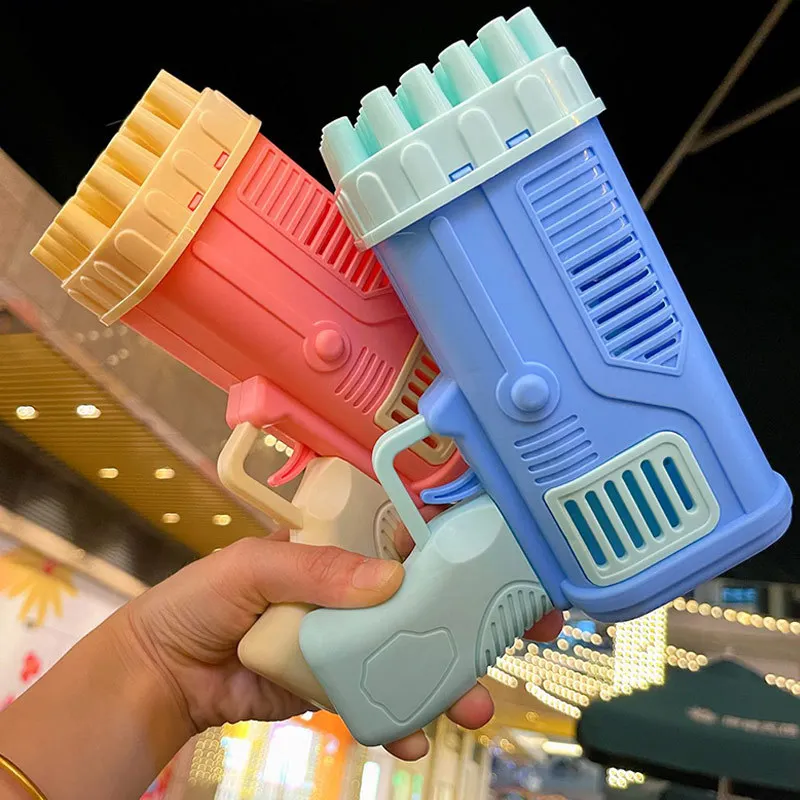 バブルガン子供のおもちゃロケット 32 穴シャボン玉マシンガ - Bubble Gum Machine のレビューと価格