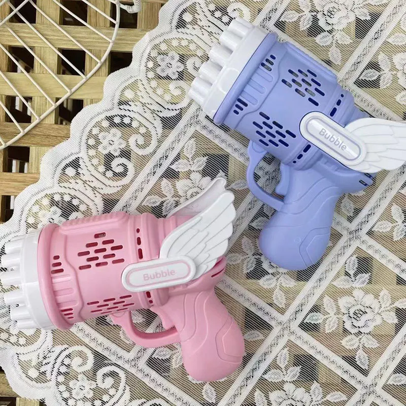 バブルガン子供のおもちゃロケット 32 穴シャボン玉マシンガ - Bubble Gum Machine のレビューと価格
