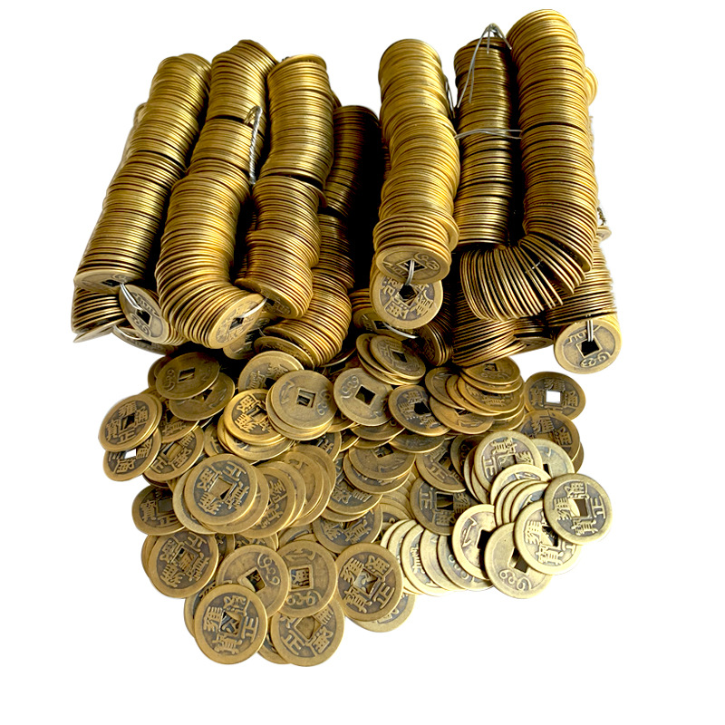100 個中国の銅コインクラフト風水幸運の祝福古代アンティー - Arcade Game Coin のレビューと価格