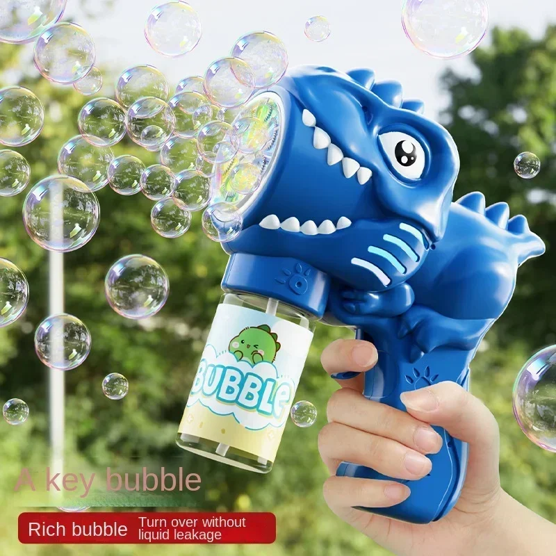 6 穴恐竜バブルマシン電動バブルガンライト付き全自動バブルガ - Bubble Gum Machine のレビューと価格