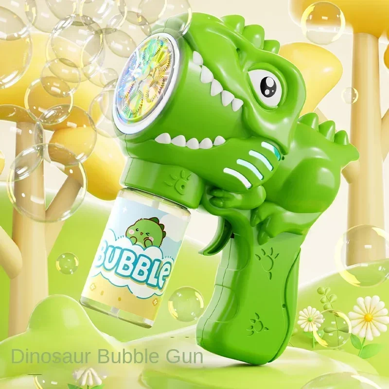 6 穴恐竜バブルマシン電動バブルガンライト付き全自動バブルガ - Bubble Gum Machine のレビューと価格